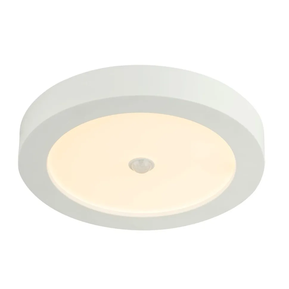 LED-kattovalaisin Globo Paula Ø22,6x3,5cm 18W liiketunnistimella valkoinen