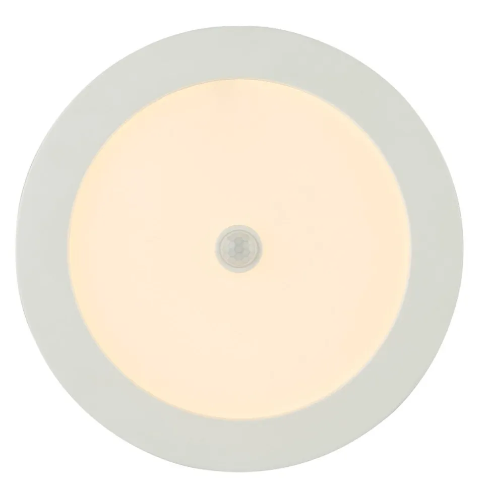 LED-kattovalaisin Globo Paula Ø22,6x3,5cm 18W liiketunnistimella valkoinen