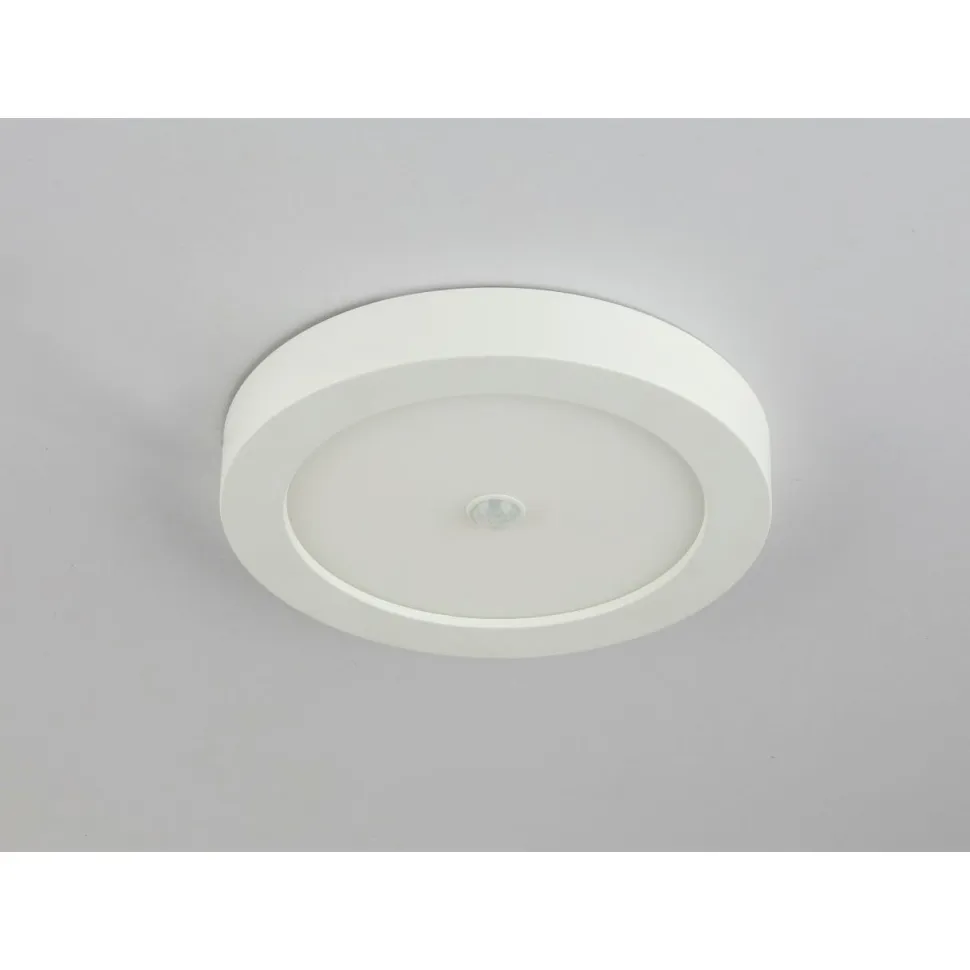 LED-kattovalaisin Globo Paula Ø22,6x3,5cm 18W liiketunnistimella valkoinen