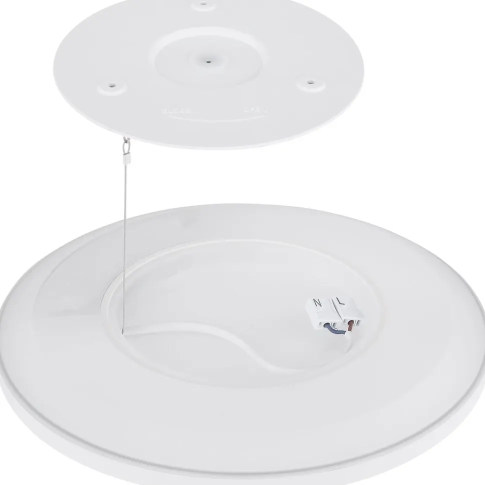 LED-kattovalaisin Globo Sapana IP44 29,4x29,4 cm valkoinen