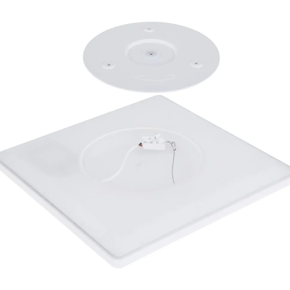 LED-kattovalaisin Globo Sapana IP44 29,4x29,4 cm valkoinen
