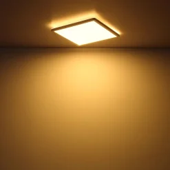 LED-kattovalaisin Globo Sapana IP44 29,4x29,4 cm valkoinen
