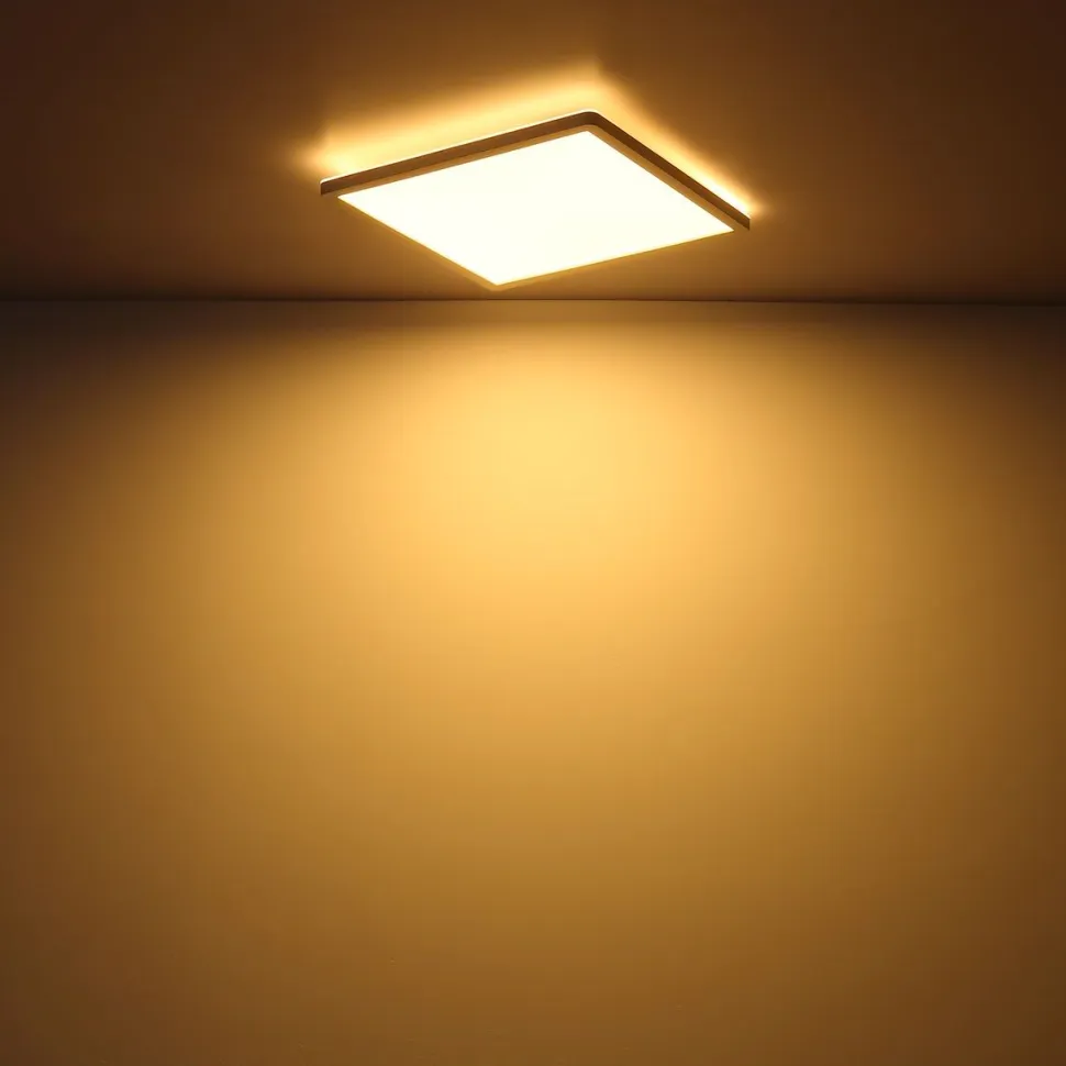 LED-kattovalaisin Globo Sapana IP44 29,4x29,4 cm valkoinen