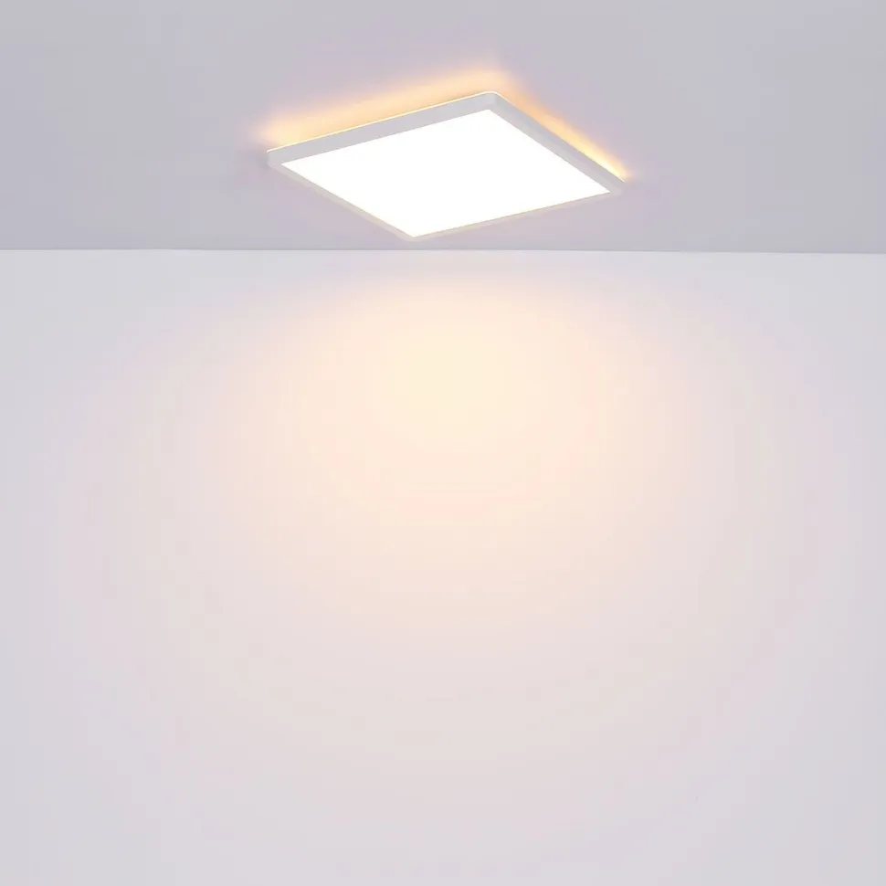 LED-kattovalaisin Globo Sapana IP44 29,4x29,4 cm valkoinen
