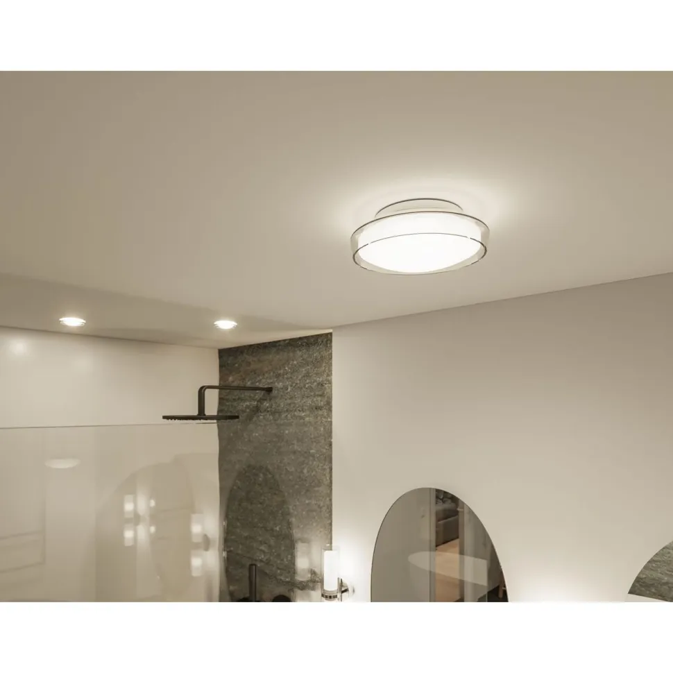 LED-kattovalaisin Paulmann Luena, 25cm, IP44, 3000K, kromi