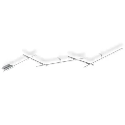 LED-kattovalaisin Trio Indira 65x2450x500 mm harjattu teräs