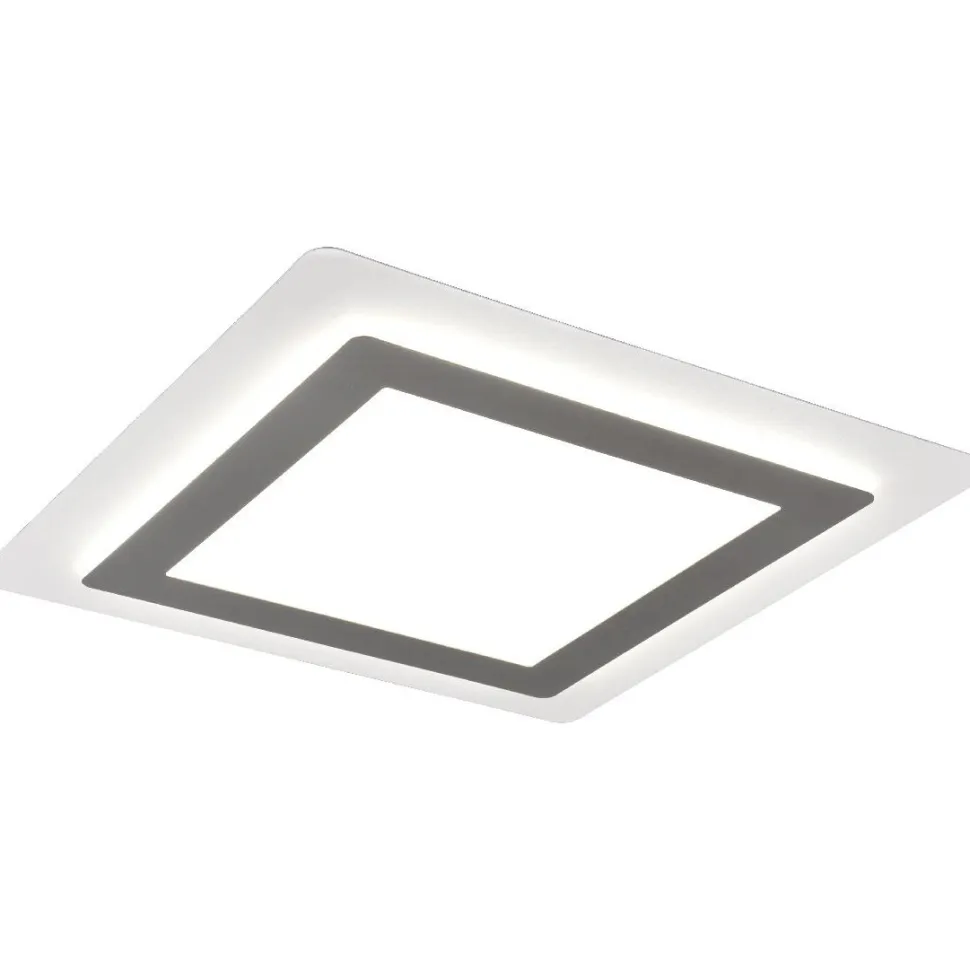 LED-kattovalaisin Trio Morgan, 45x45cm, mattamusta/kulta