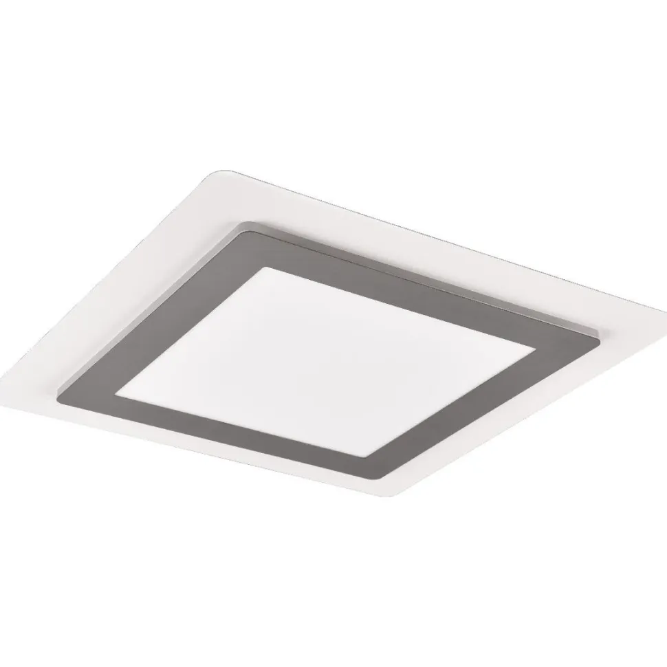 LED-kattovalaisin Trio Morgan, 45x45cm, mattamusta/kulta
