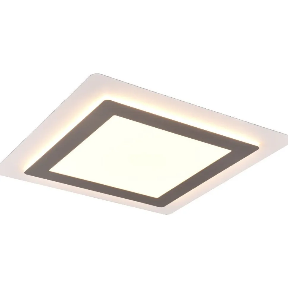 LED-kattovalaisin Trio Morgan, 45x45cm, mattamusta/kulta