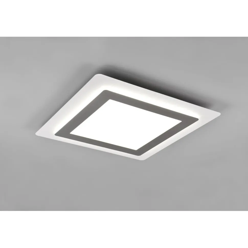 LED-kattovalaisin Trio Morgan, 45x45cm, mattamusta/kulta