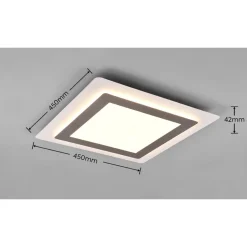 LED-kattovalaisin Trio Morgan, 45x45cm, mattamusta/kulta