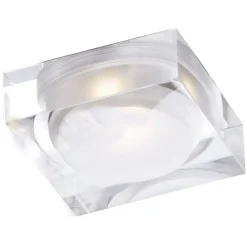 LED-kattovalaisin Vetro IP44 70x70x32 mm upotettava alumiini/akryyli