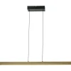 LED-kattovalaisin Aneta Lighting Linea, vaalea luonnonpuu/musta