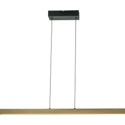 LED-kattovalaisin Aneta Lighting Linea, vaalea luonnonpuu/musta