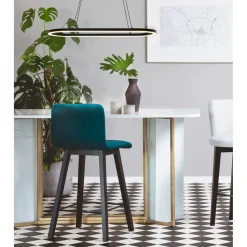 LED-kattovalaisin Aneta Lighting Oda, soikea, 75x30cm, musta