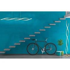 LED-kattovalaisin Aneta Lighting Swirl 109 teräs/valkoinen