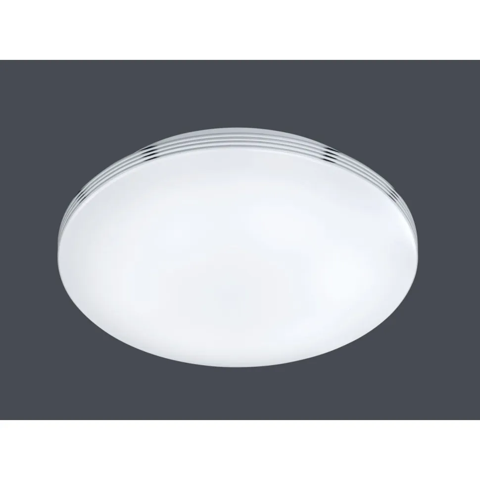LED-kattovalaisin Apart Ø 410x100 mm IP44 kromi himmennettävä