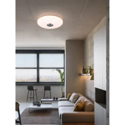 LED-kattovalaisin bluetooth-kaiuttimella Trio Musica Starlight RGBW 58cm valkoinen