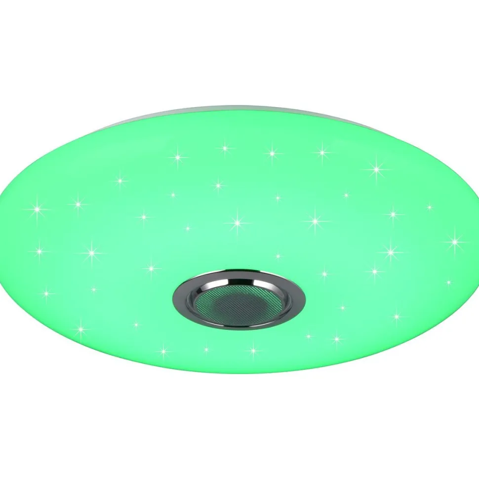LED-kattovalaisin bluetooth-kaiuttimella Trio Musica Starlight RGBW 58cm valkoinen