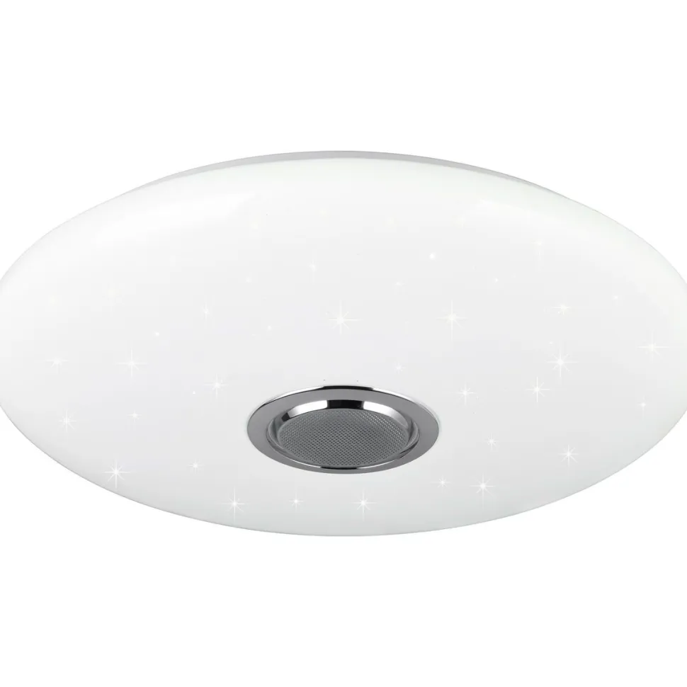 LED-kattovalaisin bluetooth-kaiuttimella Trio Musica Starlight RGBW 58cm valkoinen