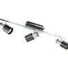 LED-kattovalaisin Davida 1 580x70 mm 3-osainen musta/nikkeli