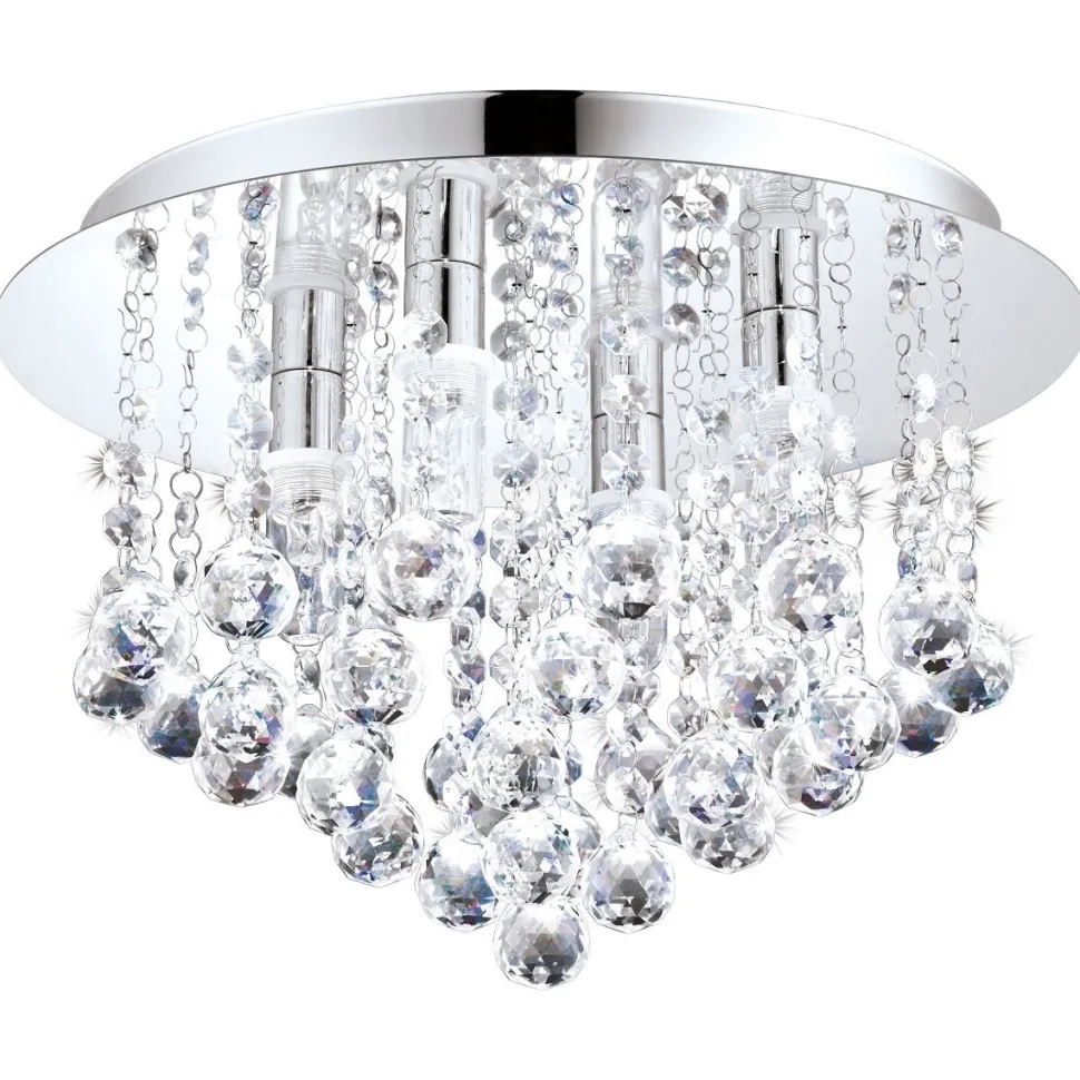 LED-kattovalaisin Eglo Almonte 4x3W Ø350x230 mm G9 IP44 kromi/kirkas