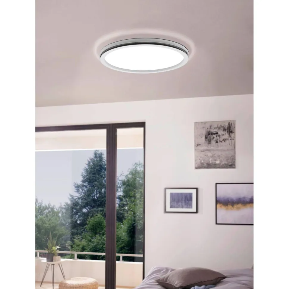 LED-Kattovalaisin Eglo Lazaras Ø45cm valkoinen RGB/CCT