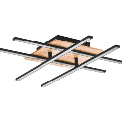 LED-Kattovalaisin Eglo Marinello 1 50x50cm musta/puu