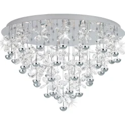 LED-Kattovalaisin Eglo Pianopoli Ø780mm kromi kristalli 39246