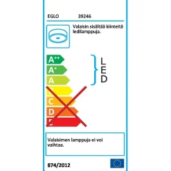LED-Kattovalaisin Eglo Pianopoli Ø780mm kromi kristalli 39246