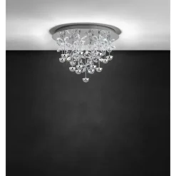 LED-Kattovalaisin Eglo Pianopoli Ø500mm kromi kristalli 39245