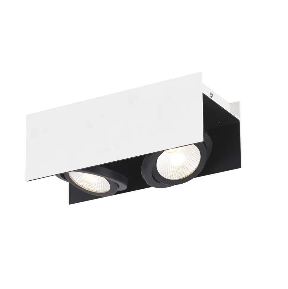LED-kattovalaisin Eglo Vidago 2x5.4W 310x110x130 mm IP20 himmennettävä valkoinen/musta