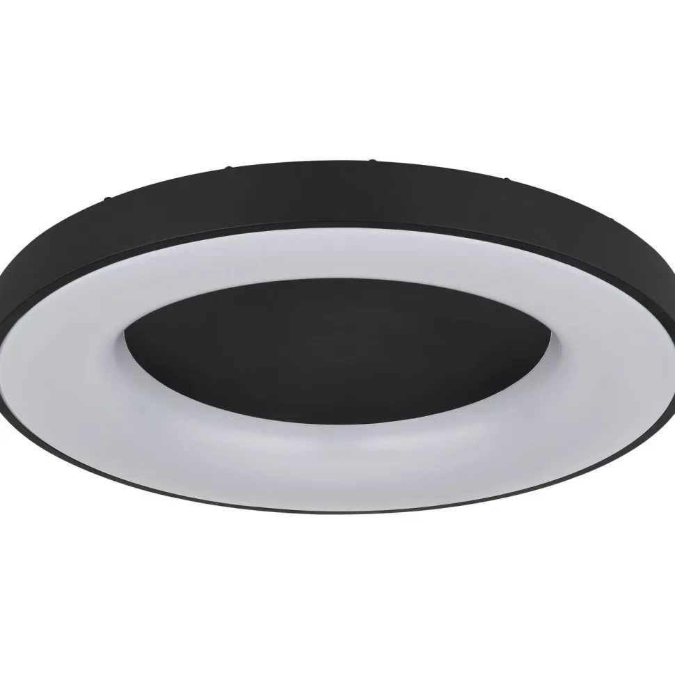 LED-kattovalaisin Globo Jolli Ø40cm, 2700-6000K, himmennettävä, musta