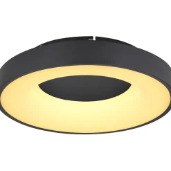 LED-kattovalaisin Globo Jolli Ø40cm, 2700-6000K, himmennettävä, musta