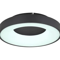 LED-kattovalaisin Globo Jolli Ø40cm, 2700-6000K, himmennettävä, musta