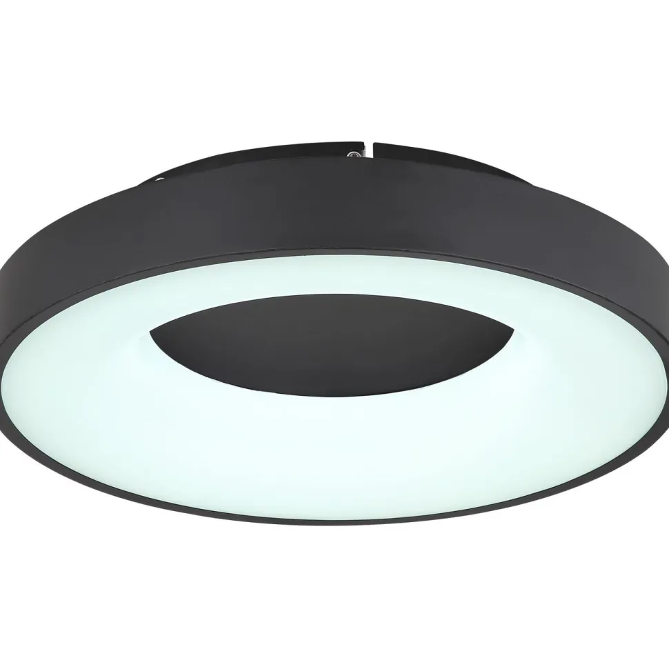 LED-kattovalaisin Globo Jolli Ø40cm, 2700-6000K, himmennettävä, musta