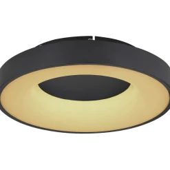 LED-kattovalaisin Globo Jolli Ø40cm, 2700-6000K, himmennettävä, musta