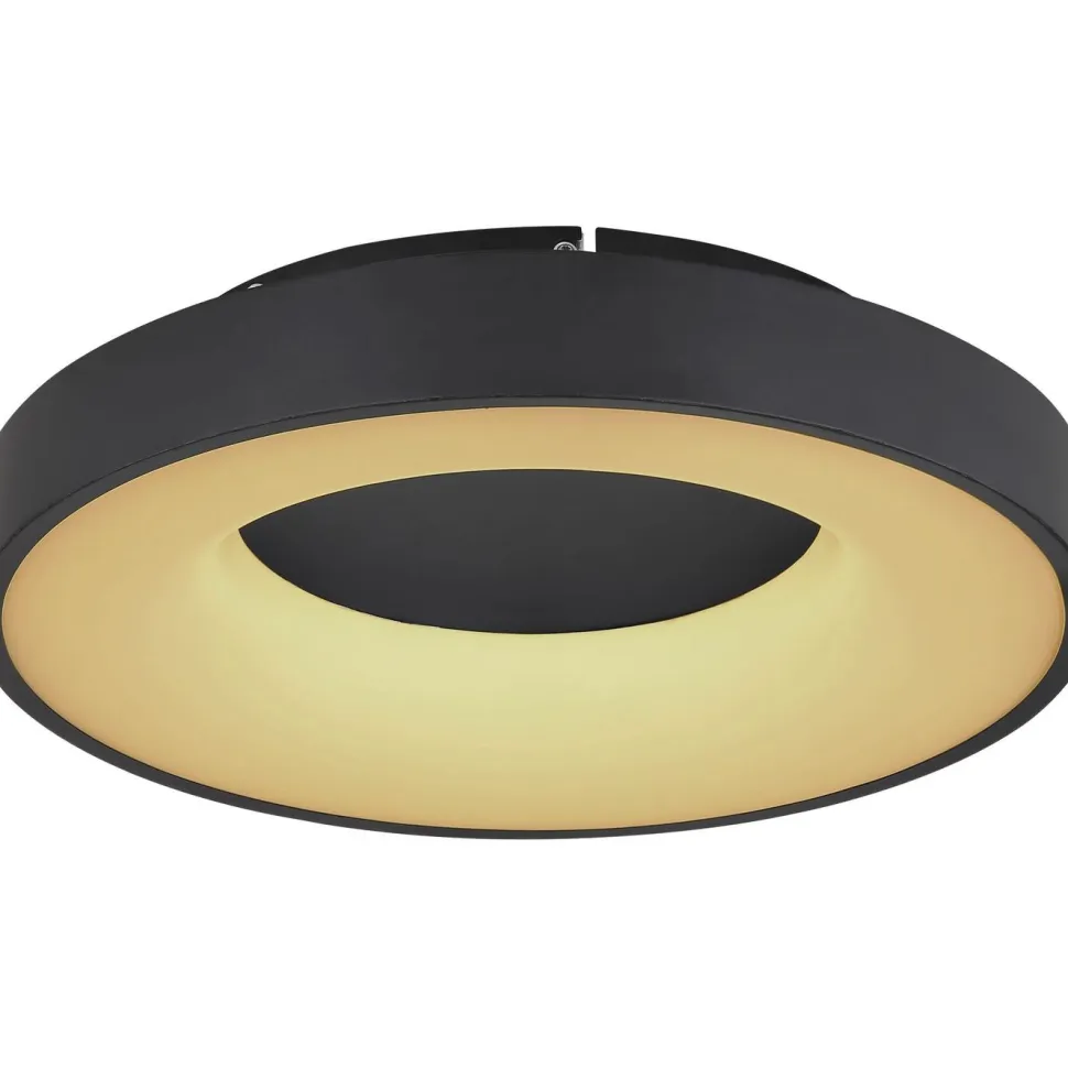 LED-kattovalaisin Globo Jolli Ø40cm, 2700-6000K, himmennettävä, musta