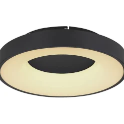 LED-kattovalaisin Globo Jolli Ø40cm, 2700-6000K, himmennettävä, musta
