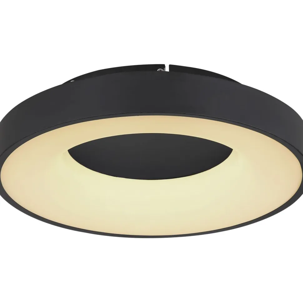 LED-kattovalaisin Globo Jolli Ø40cm, 2700-6000K, himmennettävä, musta