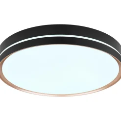 LED-kattovalaisin Globo Manni Ø38.5cm, 2700-6000K, himmennettävä, musta/pronssi