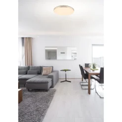 LED-kattovalaisin Globo Pierre CCT Ø53 cm valkoinen