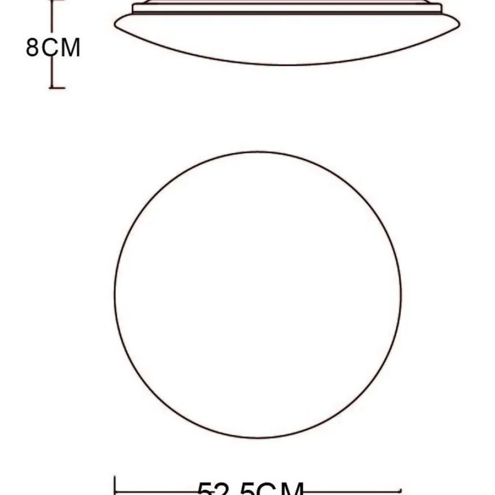 LED-kattovalaisin Globo Pierre CCT Ø53 cm valkoinen
