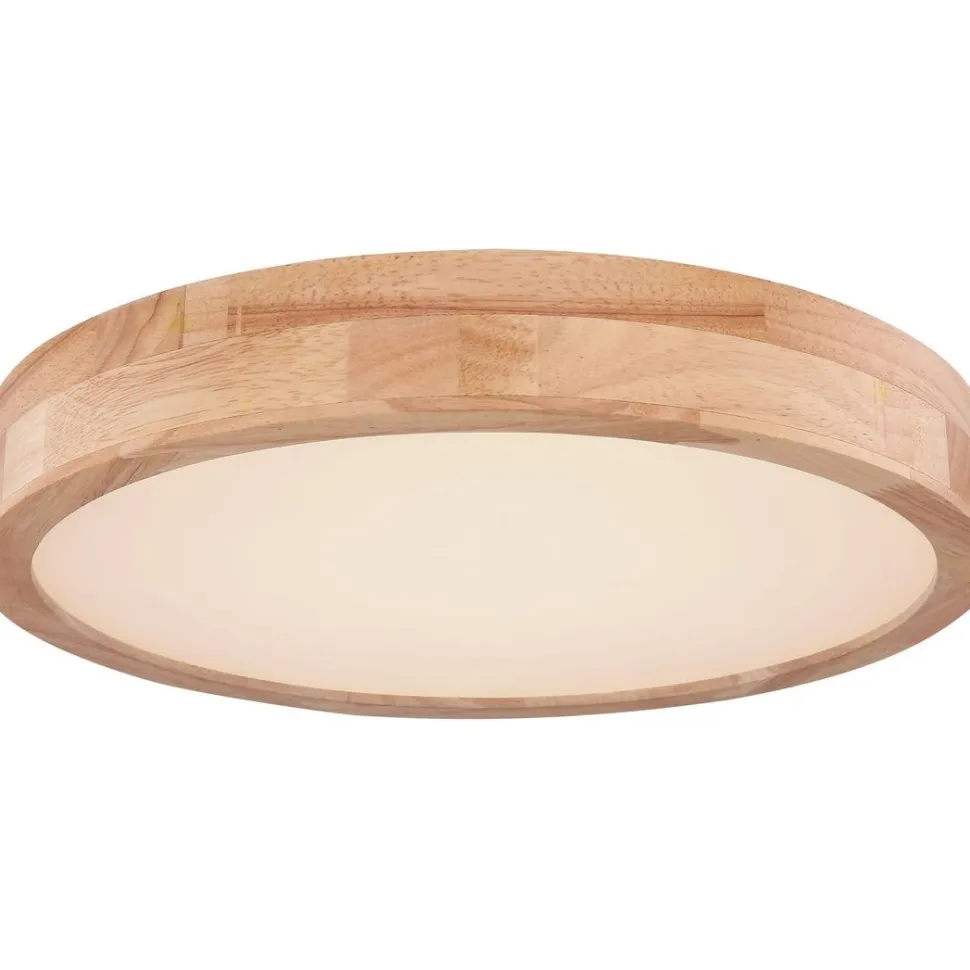 LED-kattovalaisin Globo Rainer 24W Ø40 cm puu