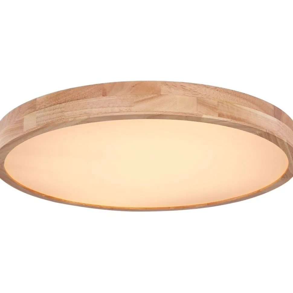 LED-kattovalaisin Globo Rainer 24W Ø40 cm puu