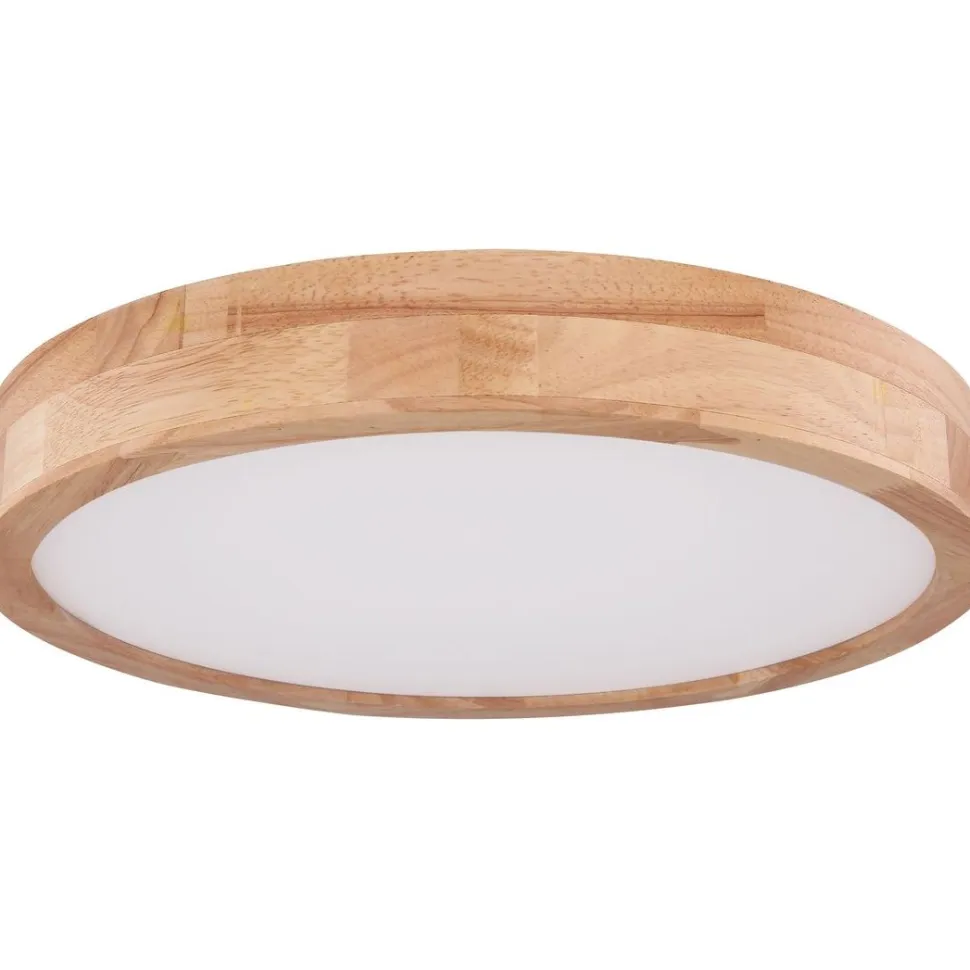 LED-kattovalaisin Globo Rainer 24W Ø40 cm puu