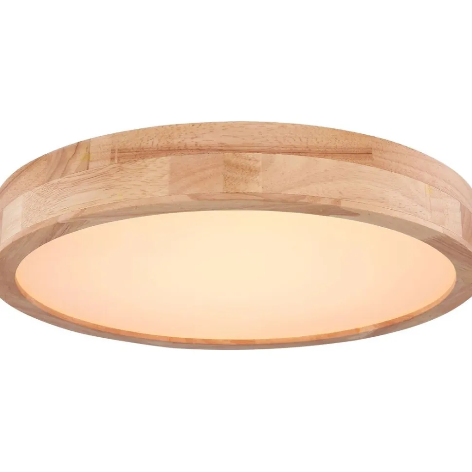 LED-kattovalaisin Globo Rainer 24W Ø40 cm puu