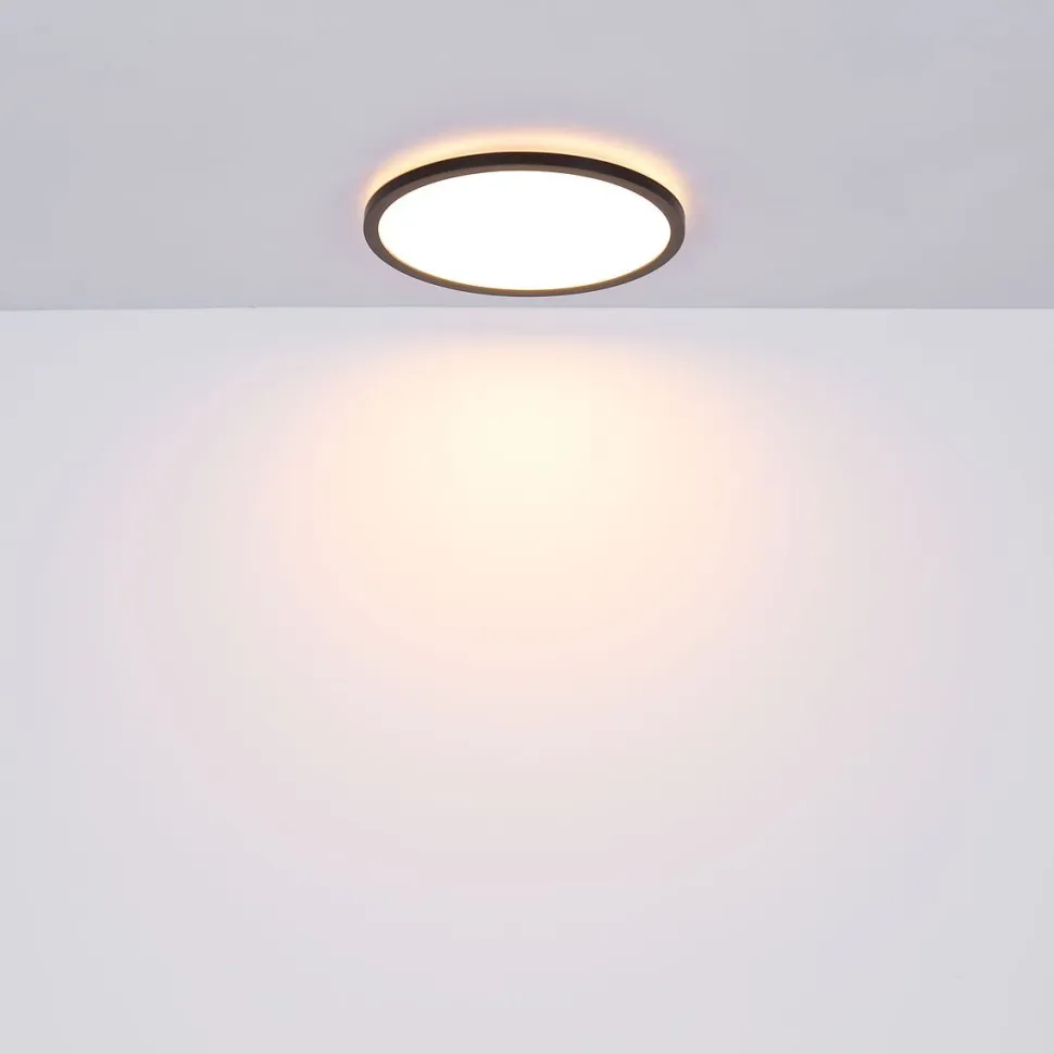 LED-kattovalaisin Globo Sapana IP44 Ø29,4 cm musta