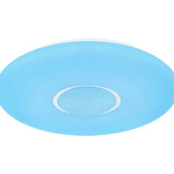 LED-kattovalaisin Globo Sully Ø41cm, 24W, 3000-6500K, sateenkaariefekti, valkoinen
