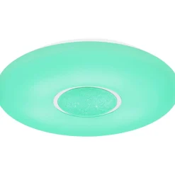 LED-kattovalaisin Globo Sully Ø41cm, 24W, 3000-6500K, sateenkaariefekti, valkoinen